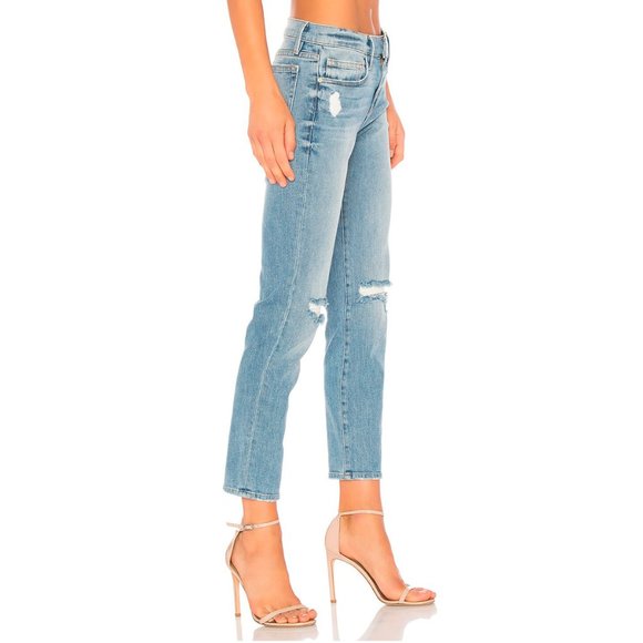 Frame Le Boy High Rise Ripped Jeans - Picture 4 of 8